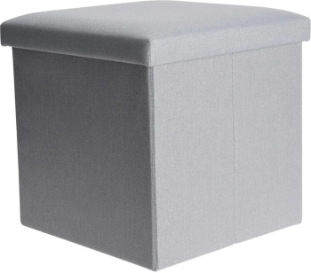 Taburet pliabil cu spatiu de depozitare - Storage Solutions® tip cutie otoman culoare vernil 38x38x38 cm 