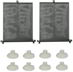 Jaluzele auto retractabile negre set 2 buc x 50cm latime 
