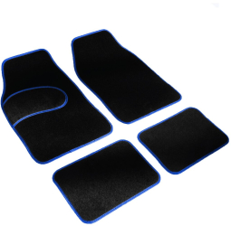 Set 4 covorase auto universale RoGroup mocheta bordurata Albastru 