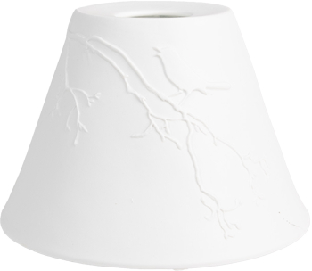 Abajur veioza portelan alb Bird 15x10 cm