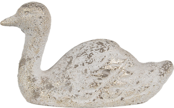 Figurina Ratusca piatra alba 15x5x9 cm 