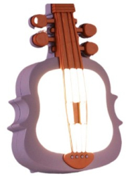 Lampa de Veghe Flippy cu Protectie pentru Ochi Model Violina Lumina Calda Mov/ Portocaliu 