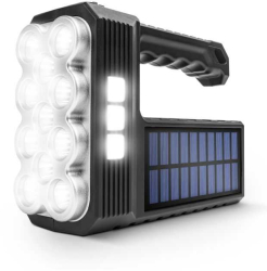 Lanterna solara LED COB cu functie de lumina de lucru acumulator Li-ion 1200mAh Micro USB 1000lm IP55 Phenom 18581 