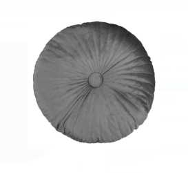 Perna decorativa din velur diametru 35cm gri 
