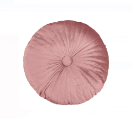 Perna decorativa din velur diametru 35cm roz prafuit 