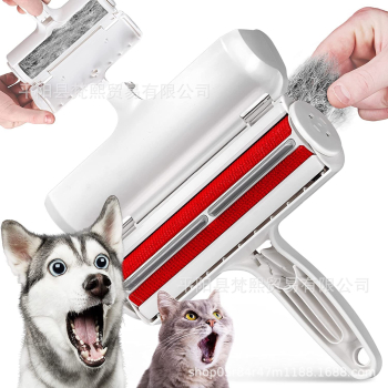 Rola pentru Parul de Animale Flippy cu Maner 19196cm Rosu 