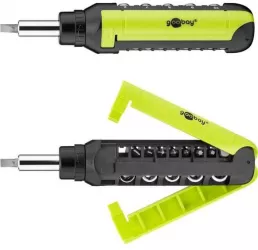 Set surubelnita cu clichet 8biti CrV si 5 tubulare 3x Phillips PH0 PH1 PH2 3x Capete plane 3mm 5mm 6mm 2x Torx T15 T20 1x adapto