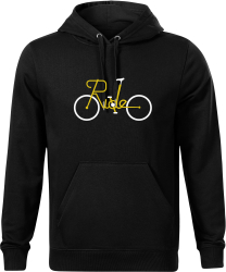 Hanorac barbati Negru Marime M Personalizare cu Bicicleta Ride 