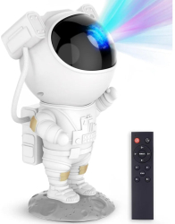 Lampa de Veghe Astronaut Proiector Constelatii Stele si Galaxie Rotativ pe Tavan cu Telecomanda si Temporizator 