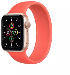 Bratara silicon tip solo loop marca THD pentru Apple Watch 41mm seria 8 marimea S lungime incheietura mana 158-177 mm portocaliu 
