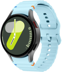 Curea din silicon 20 mm THD compatibila Samsung Galaxy Watch 7 Galaxy Watch 6 albastru deschis 