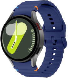 Curea din silicon 20 mm THD compatibila Samsung Galaxy Watch 7 Galaxy Watch 6 albastru marin 