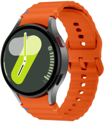 Curea din silicon 20 mm THD compatibila Samsung Galaxy Watch 7 Galaxy Watch 6 portocaliu 