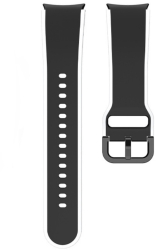 Curea din silicon 20 mm THD pentru Samsung Galaxy Watch 5 44 mm/40 mm si Samsung Galaxy Watch 5 Pro 45 mm model Dual Tone culoarea negru/a 