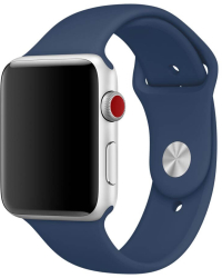 Curea din silicon albastru inchis cobalt pentru Apple Watch 42/44/45 mm marimea M/L seriile 1 2 3 4 5 6 7 8 