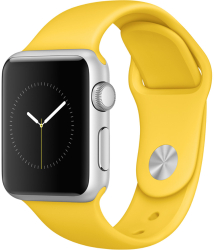 Curea din silicon galben pentru Apple Watch 42/44/45 mm marimea M/L seriile 1 2 3 4 5 6 7 8 