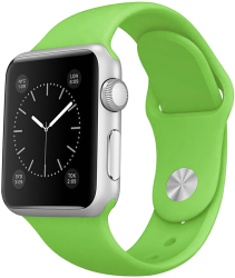 Curea din silicon verde deschis pentru Apple Watch 42/44/45 mm marimea M/L seriile 1 2 3 4 5 6 7 8 