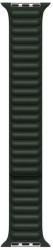 Curea model leather link marca THD pentru Apple Watch 45 mm seria 7 si seria 8 marime universala culoarea verde inchis sequoia green 