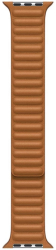 Curea model leather link marca THD pentru Apple Watch 45 mm seria 7 si seria 8 marime universala culoarea maro deschis golden brown 