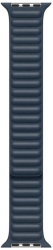 Curea model leather link marca THD pentru Apple Watch 45 mm seria 7 si seria 8 marime universala culoarea albastru inchis baltic blue 