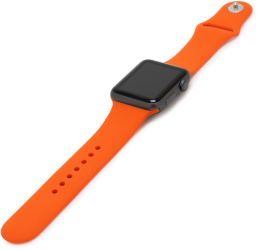 Curea portocalie silicon pentru Apple Watch 42/44/45 mm marimea M/L seriile 1 2 3 4 5 6 7 8 