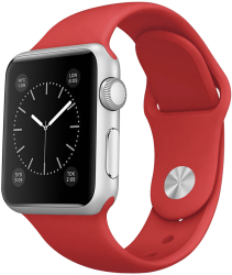 Curea silicon pentru Apple Watch 38/40/41 mm marimea S/M seriile 1 2 3 4 5 6 7 8 rosie 