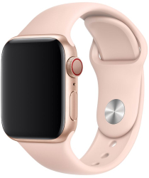 Curea silicon pentru Apple Watch 38/40/41 mm marimea S/M seriile 1 2 3 4 5 6 7 8 roz prafuit pink sand 