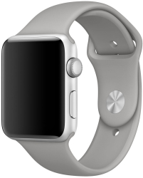 Curea silicon pentru Apple Watch 42/44 mm marimea S/M seriile 1 2 3 4 5 6 7 8 Gri 