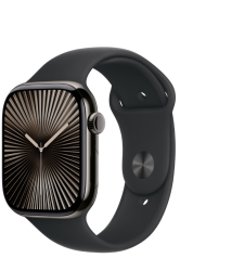 Curea silicon THD compatibila Apple Watch 46 mm seria 10 Apple Watch SE 44 mm M/L negru 