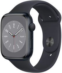 Curea silicon THD compatibila cu Apple Watch 45 mm seria 8 si Apple Watch Ultra 49 mm marimea M/L neagra 