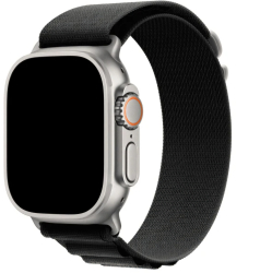 Curea smartwatch THD Alpine Loop pentru Apple Watch Ultra2 49 mm Apple Watch 46 mm seria 10 marime universala catarama gri Negru 