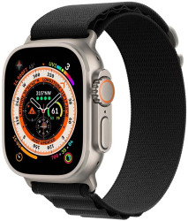Curea THD Alpine Loop compatibila cu Apple Watch Ultra 49 mm/Apple Watch 42/44/45 mm marime universala culoarea negru 