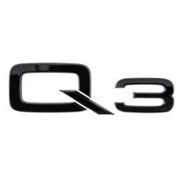 Emblema Q3 pentru Audi Negru lucios 