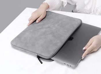 Husa marca THD protectie si transport laptop Apple Macbook Air M2 13.6 inch si Apple Macbook Air M1 13.3 inch culoarea gri 