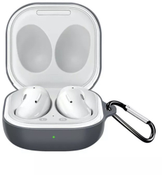 Husa pentru protectia castilor Samsung Galaxy Buds Live culoarea negru cu carlig de prindere 