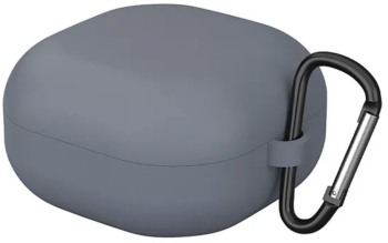 Husa pentru protectia castilor Samsung Galaxy Buds2 culoarea gri cu carlig de prindere 
