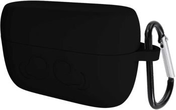 Husa pentru protectia castilor stereo wireless Jabra Elite 75t culoarea negru cu carlig prindere 
