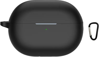Husa protectie casti wireless THD compatibil Huawei FreeBuds Pro 4 carlig prindere neagra 