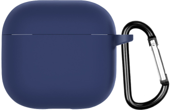 Husa protectie casti wireless THD compatibila Apple Airpods 4 si Apple Airpods 4 Active Noise Cancellation albastru 