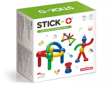 Joc cu magneti Stick-O Set de baza cu 20 piese 