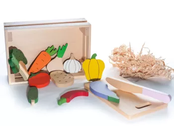 Ladita cu legume jucarie handmade Marc toys 