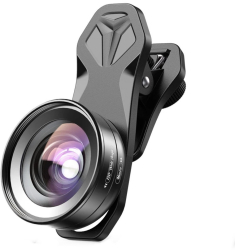 Set 2 lentile profesionale Apexel fomat din lentila macro 10x si wide angle 120 compatibile cu iPhone Samsung Huawei Oppo Xiaomi 