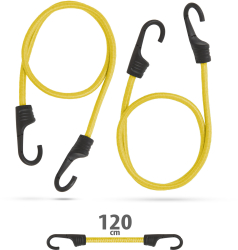 Set de cordeline de fixare profesionale - galben - 120 cm x 8 mm - 2 buc. / pachet 