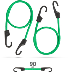 Set de cordeline de fixare profesionale - Verde - 90 cm x 8 mm - 2 buc. / pachet 