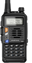 Statie portabila emisie receptie Baofeng UV-S9 plus dual band 8W walkie talkie conforma normelor ANCOM neagra 