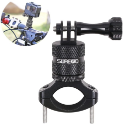 Suport rotativ Surewo montare ghidon bicicleta pentru camere de actiune GoPro Hero 13 12 11 10 9 8 7 6 Session DJI Osmo AKASO YI Campar 