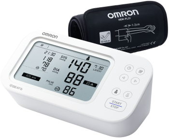 Tensiometru de Brat Omron M6 Comfort AFib Detectare Fibrilatie Atriala Afib Manseta Inteligenta Intelli Cuff 