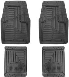 Covorase auto universale ajustabile groase si aderente Carguard &ndash 72 x 47 cm / 71 x 43 5 cm PVC &ndash negru 