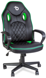 Scaun gamer cu cotiera - negru / verde - 71 x 53 cm / 53 x 47 cm 
