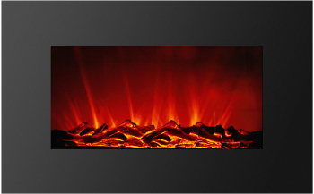 Semineu electric de perete - radiator + LED - 91 x 15 x 56 cm 